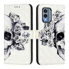 For Nokia X30 5G 3D Painting Horizontal Flip Leather Phone Case(Skull) - 2