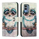 For Nokia X30 5G 3D Painting Horizontal Flip Leather Phone Case(Grey Owl) - 2