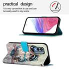 For Nokia X30 5G 3D Painting Horizontal Flip Leather Phone Case(Grey Owl) - 3