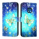 For Nokia XR20 3D Painting Horizontal Flip Leather Phone Case(Golden Butterfly) - 2