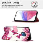 For Nokia XR20 3D Painting Horizontal Flip Leather Phone Case(Rose Butterfly) - 3
