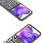 For Motorola Razr 50 Ultra Black Edge Leopard Phone Case(Silver Leopard) - 2