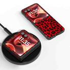 For Motorola Razr 60 Ultra Black Edge Leopard Phone Case(Red Leopard) - 2