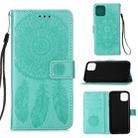 For iPhone 12 mini Dream Catcher Printing Horizontal Flip Leather Case with Holder & Card Slots & Wallet & Lanyard(Green) - 1