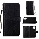 For iPhone 12 Pro Max Dream Catcher Printing Horizontal Flip Leather Case with Holder & Card Slots & Wallet & Lanyard(Black) - 1