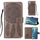For Samsung Galaxy Note20 Dream Catcher Printing Horizontal Flip Leather Case with Holder & Card Slots & Wallet & Lanyard(Grey) - 1