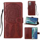 For Samsung Galaxy Note20 Dream Catcher Printing Horizontal Flip Leather Case with Holder & Card Slots & Wallet & Lanyard(Brown) - 1