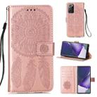 For Samsung Galaxy Note20 Ultra Dream Catcher Printing Horizontal Flip Leather Case with Holder & Card Slots & Wallet & Lanyard(Rose Gold) - 1