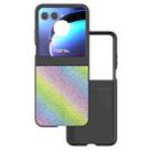 For Motorola Razr 50 Diamond Series Black Edge Phone Case(Rainbow) - 1