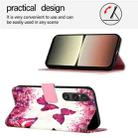 For Sony Xperia 1 V 3D Painting Horizontal Flip Leather Phone Case(Rose Butterfly) - 3
