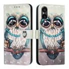 For Sony Xperia 5 V 3D Painting Horizontal Flip Leather Phone Case(Grey Owl) - 2