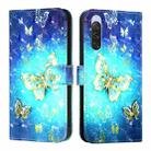 For Sony Xperia 10 V 3D Painting Horizontal Flip Leather Phone Case(Golden Butterfly) - 2