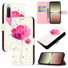 For Sony Xperia 10 V 3D Painting Horizontal Flip Leather Phone Case(Flower) - 1