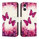 For Sony Xperia 10 VI 3D Painting Horizontal Flip Leather Phone Case(Rose Butterfly) - 2