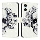 For Sony Xperia 10 VI 3D Painting Horizontal Flip Leather Phone Case(Skull) - 2