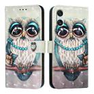 For Sony Xperia 10 VI 3D Painting Horizontal Flip Leather Phone Case(Grey Owl) - 2