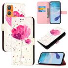 For Oukitel C33 3D Painting Horizontal Flip Leather Phone Case(Flower) - 1