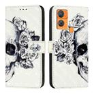 For Oukitel C33 3D Painting Horizontal Flip Leather Phone Case(Skull) - 2