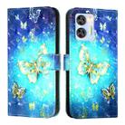 For Oukitel C35 / C36 3D Painting Horizontal Flip Leather Phone Case(Golden Butterfly) - 2