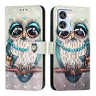 For Oukitel C35 / C36 3D Painting Horizontal Flip Leather Phone Case(Grey Owl) - 2