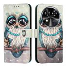 For Oukitel C37 3D Painting Horizontal Flip Leather Phone Case(Grey Owl) - 2