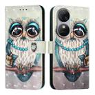 For Oukitel C38 3D Painting Horizontal Flip Leather Phone Case(Grey Owl) - 2