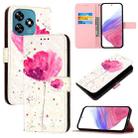 For Oukitel C51 3D Painting Horizontal Flip Leather Phone Case(Flower) - 1