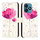 For Oukitel C51 3D Painting Horizontal Flip Leather Phone Case(Flower) - 2