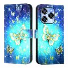 For Oukitel C50 3D Painting Horizontal Flip Leather Phone Case(Golden Butterfly) - 2