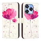 For Oukitel C50 3D Painting Horizontal Flip Leather Phone Case(Flower) - 2