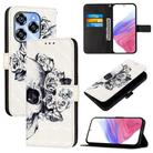 For Oukitel C50 3D Painting Horizontal Flip Leather Phone Case(Skull) - 1