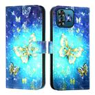 For Oukitel C53 3D Painting Horizontal Flip Leather Phone Case(Golden Butterfly) - 2