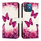 For Oukitel C53 3D Painting Horizontal Flip Leather Phone Case(Rose Butterfly) - 2