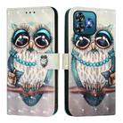 For Oukitel C53 3D Painting Horizontal Flip Leather Phone Case(Grey Owl) - 2