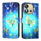 For Oukitel C57s 3D Painting Horizontal Flip Leather Phone Case(Golden Butterfly) - 2