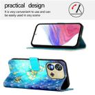 For Oukitel C57s 3D Painting Horizontal Flip Leather Phone Case(Golden Butterfly) - 3
