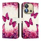 For Oukitel C57s 3D Painting Horizontal Flip Leather Phone Case(Rose Butterfly) - 2