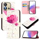 For Oukitel C57s 3D Painting Horizontal Flip Leather Phone Case(Flower) - 1