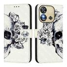 For Oukitel C57s 3D Painting Horizontal Flip Leather Phone Case(Skull) - 2