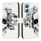 For Blackview A52 3D Painting Horizontal Flip Leather Phone Case(Skull) - 2