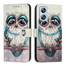 For Blackview A52 3D Painting Horizontal Flip Leather Phone Case(Grey Owl) - 2