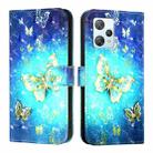 For Blackview A53 3D Painting Horizontal Flip Leather Phone Case(Golden Butterfly) - 2