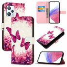 For Blackview A53 3D Painting Horizontal Flip Leather Phone Case(Rose Butterfly) - 1