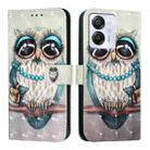 For Blackview Color 8 3D Painting Horizontal Flip Leather Phone Case(Grey Owl) - 2