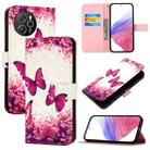 For Blackview Shark 8 3D Painting Horizontal Flip Leather Phone Case(Rose Butterfly) - 1