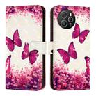 For Blackview Shark 8 3D Painting Horizontal Flip Leather Phone Case(Rose Butterfly) - 2