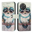 For Blackview Shark 8 3D Painting Horizontal Flip Leather Phone Case(Grey Owl) - 2