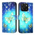 For Blackview Wave 6C 3D Painting Horizontal Flip Leather Phone Case(Golden Butterfly) - 2