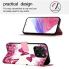 For Blackview Wave 6C 3D Painting Horizontal Flip Leather Phone Case(Rose Butterfly) - 3