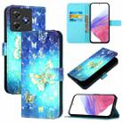 For Blackview Wave 8C 3D Painting Horizontal Flip Leather Phone Case(Golden Butterfly) - 1